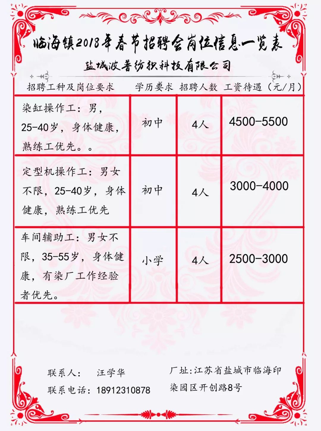 漳港街道最新招聘信息汇总